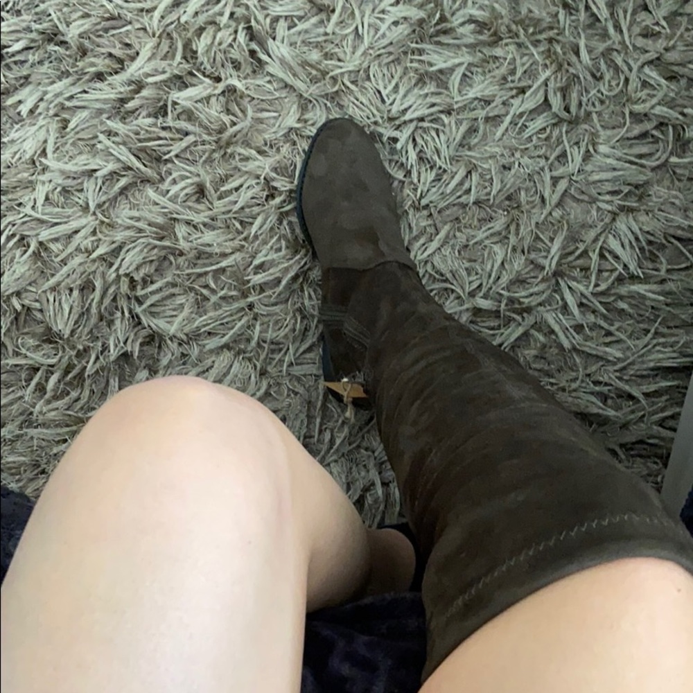 American eagle dark army green  knee high boots